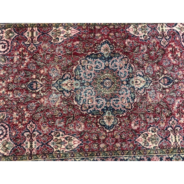Ruby Red 1970s Vintage Turkish Handwoven Rug - 5′10″ × 9′8″ For Sale - Image 8 of 11