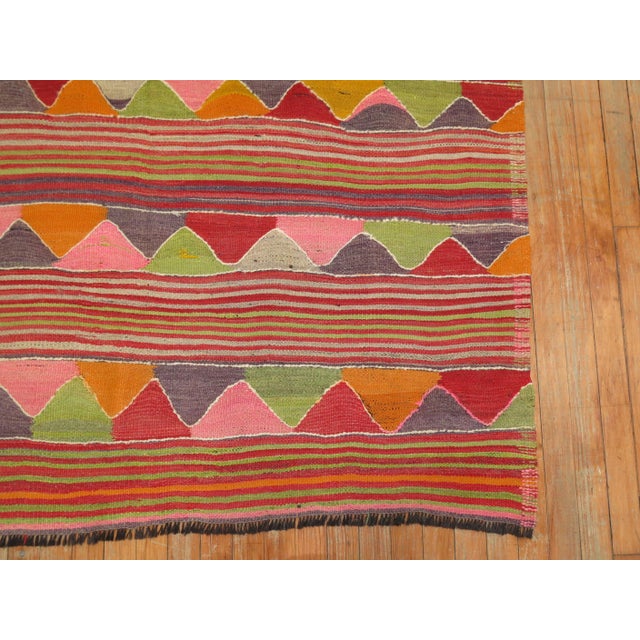 Contemporary Boho Colorful 20th Century Turkish Kilim For Sale - Image 3 of 18