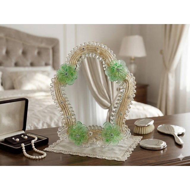 Murano Glass Table Mirror, 1970s For Sale - Image 10 of 11