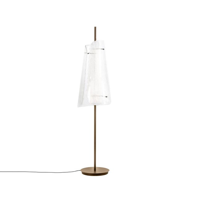 Bent two transparent champagner floor lamp by pulpo. Dimensions: d34 x h164 cm materials: steel powder coated, 2 shades,...