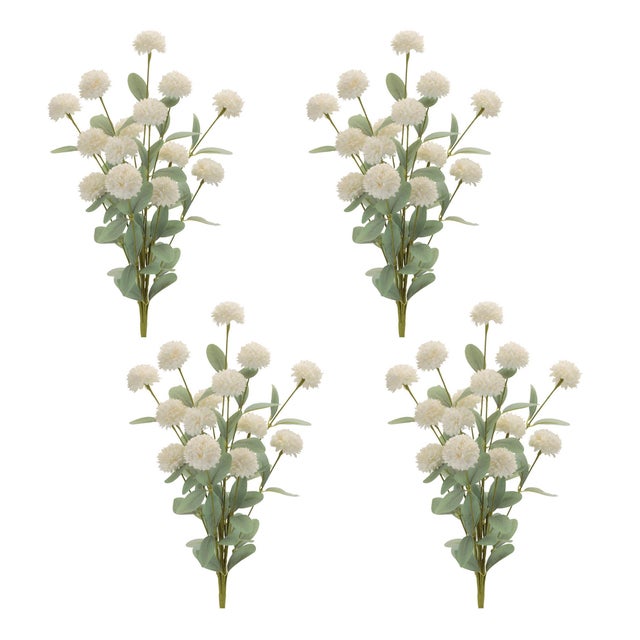 2020s Mini Mum Floral Bush (Set of 4) For Sale - Image 5 of 5