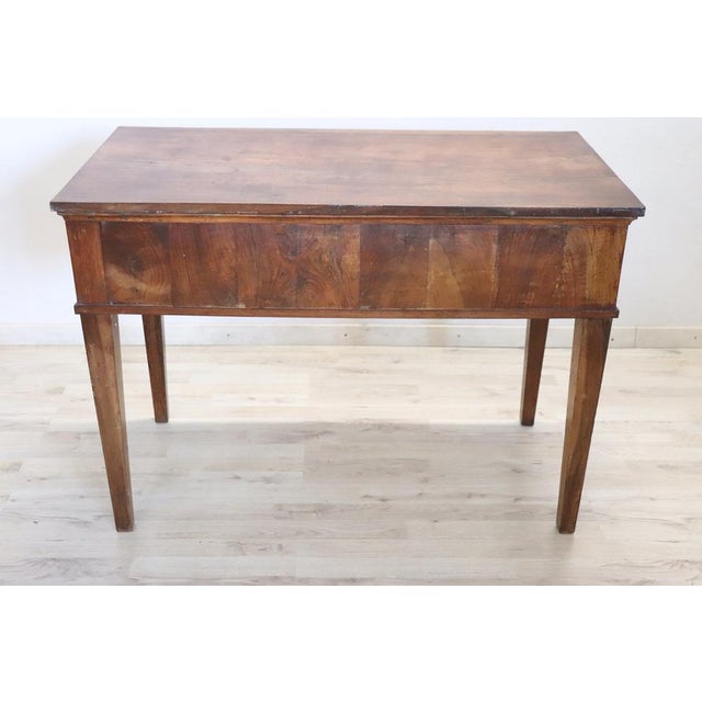 Brown Antique Walnut Writing Desk, 1700s For Sale - Image 8 of 12