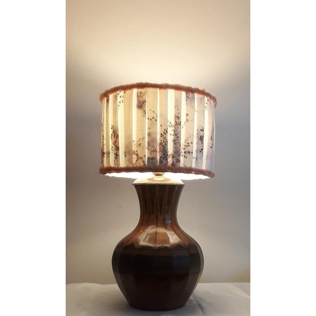 Vintage Table Lamp with Veneered Oak Base from Lamplove, 1970s For Sale - Image 3 of 9