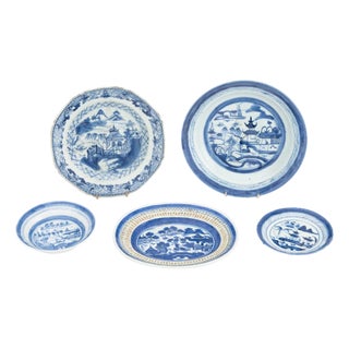 Chinese Export Porcelain Tableware, 5 Pcs. For Sale