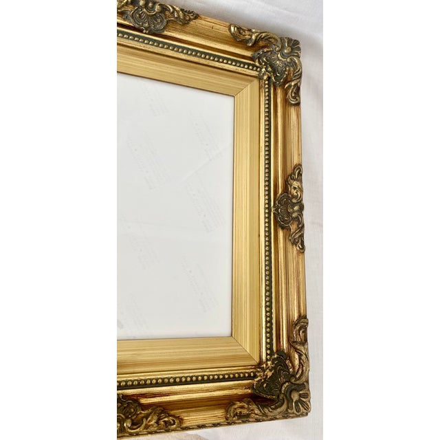 Vintage Exquistely Elgant Ornate Gold Gilt Style Wood Picture Frame - Fits 8x10 For Sale - Image 4 of 17
