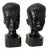 Makonde Ebony Busts, Mueda, Mozambique, 1964, Set of 2 For Sale