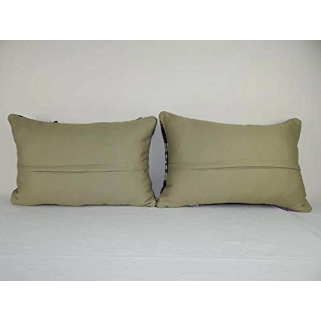 1990s Goat Hair Turkish Kilim Pillow - Set of Two For Sale - Image 5 of 6