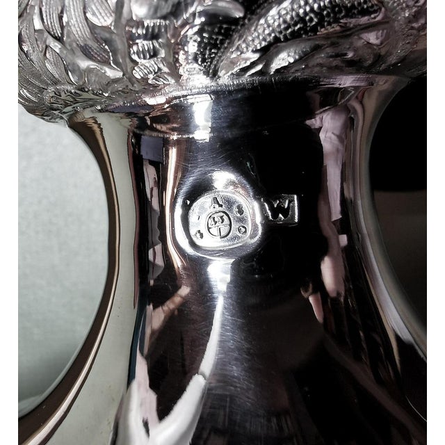 Metal Antique Biedermeier Vienna Silver Candleholders, 1840, Set of 2 For Sale - Image 7 of 9