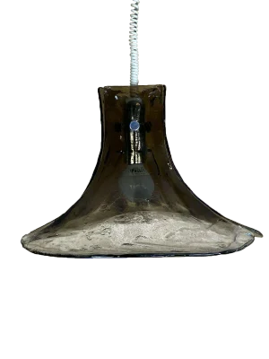 Tulip Glass Hanging Lamp from Kalmar Franken KG, 1970s