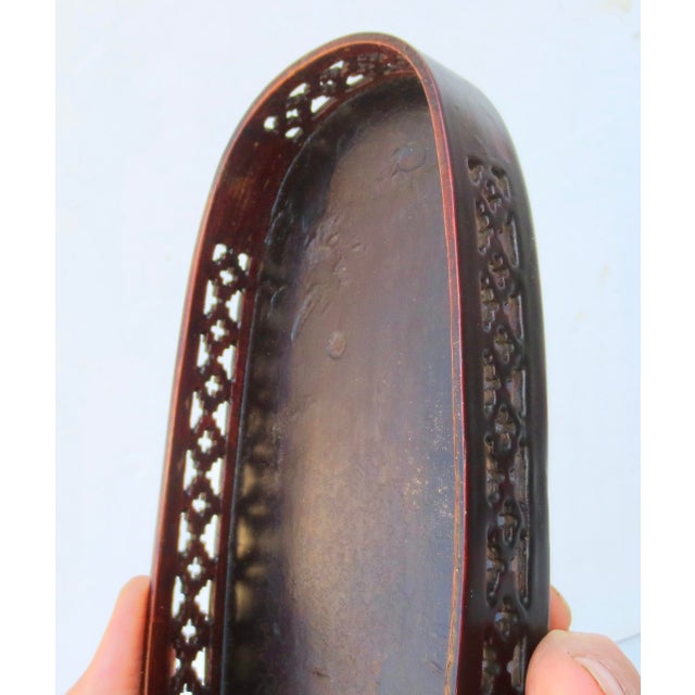 Early 20th Century Antique Chinese Pireced Wooden Box For Sale - Image 5 of 6