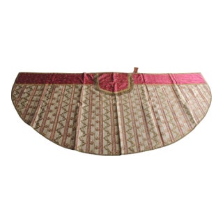 19Th C. Antique Monumental Gold and Red Woven Chasuble or Priest Cape For Sale