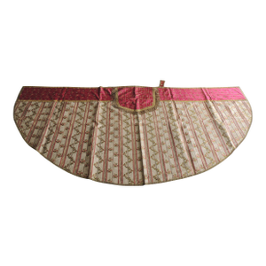 19Th C. Antique Monumental Gold and Red Woven Chasuble or Priest Cape