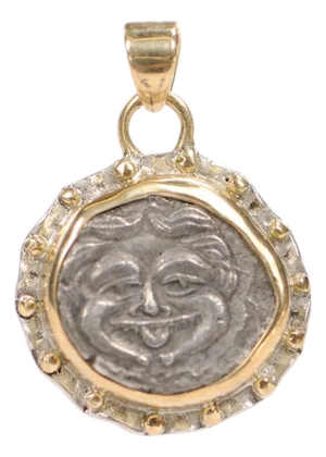 Ar Hemidrachm (Coin) Pendant From 4th C. b.c.