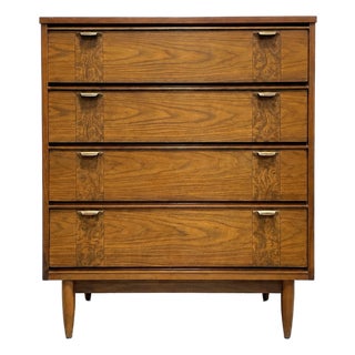 Mid Century Modern Walnut Dresser / Highboy, C. 1960's For Sale