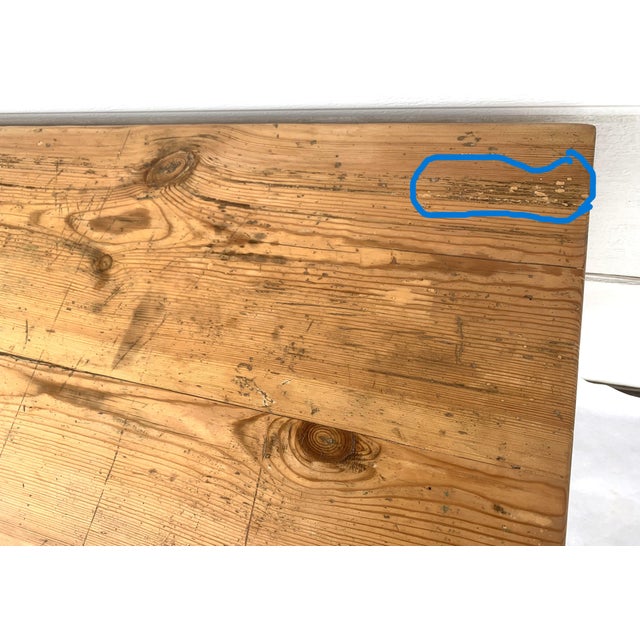 Wabi-Sabi Country Rustic Table with Drawer, 1900s For Sale - Image 17 of 18