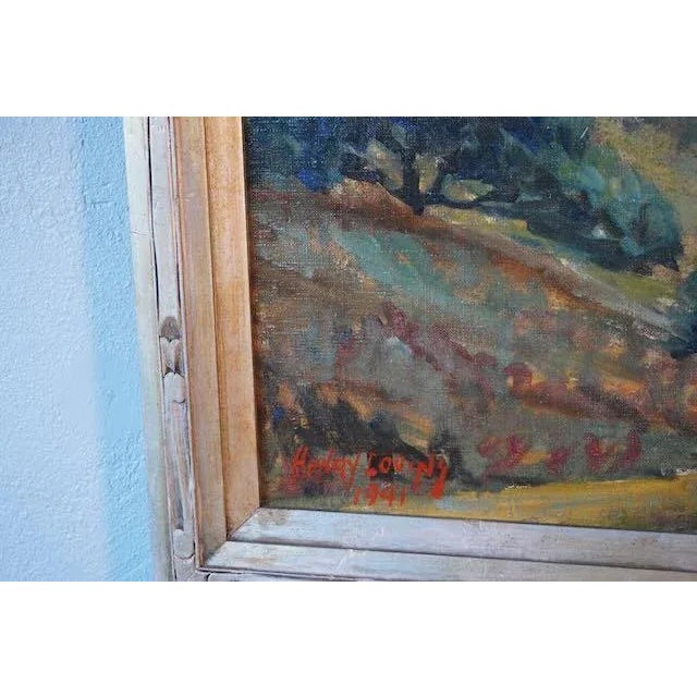 1930s Henry Lovins - Misty Weather, San Fernando Valley - Oil on Canvas For Sale In Los Angeles - Image 6 of 7