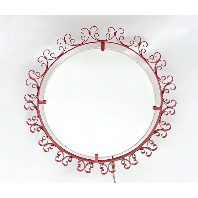 Aurora Wall Lamp with Mirror, 1960s For Sale - Image 10 of 10