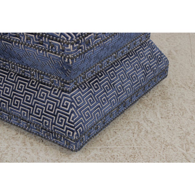 Lexington Greek Key Design Rolling Ottoman For Sale - Image 11 of 14