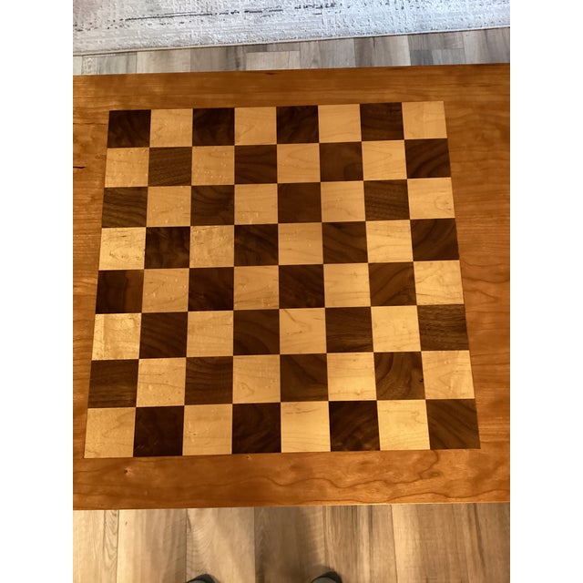Cherry & Curly Maple Shaker Buffet Table With Inlaid Chessboard For Sale - Image 6 of 9
