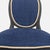Elegant 5-Piece Dining Set With Glass Table and Blue Upholstered Chairs For Sale - Image 13 of 16