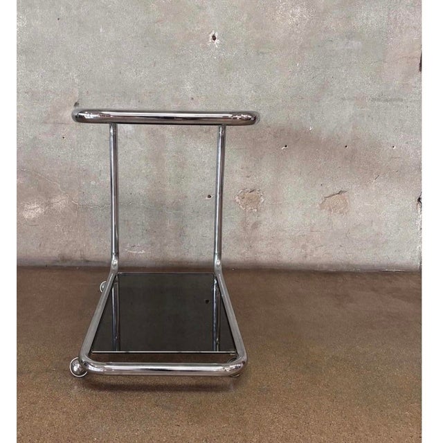 Chrome Vintage Italian Chrome Bar Cart For Sale - Image 8 of 10