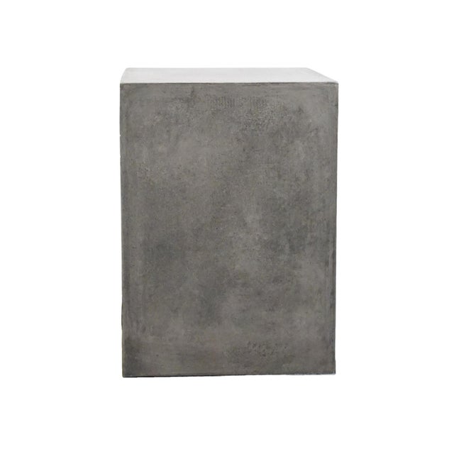 Gray Four Hands Furniture Hugo Contemporary Industrial 22" Concrete Accent End Table For Sale - Image 8 of 10