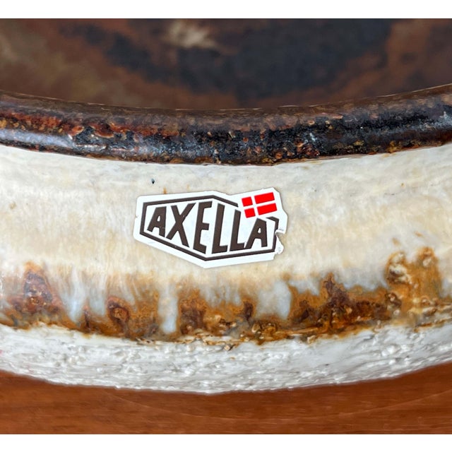 Large Mid-Century Modern Danish Studio Pottery Bowl by Aksel Larsen for Axella, 1960s For Sale - Image 14 of 16