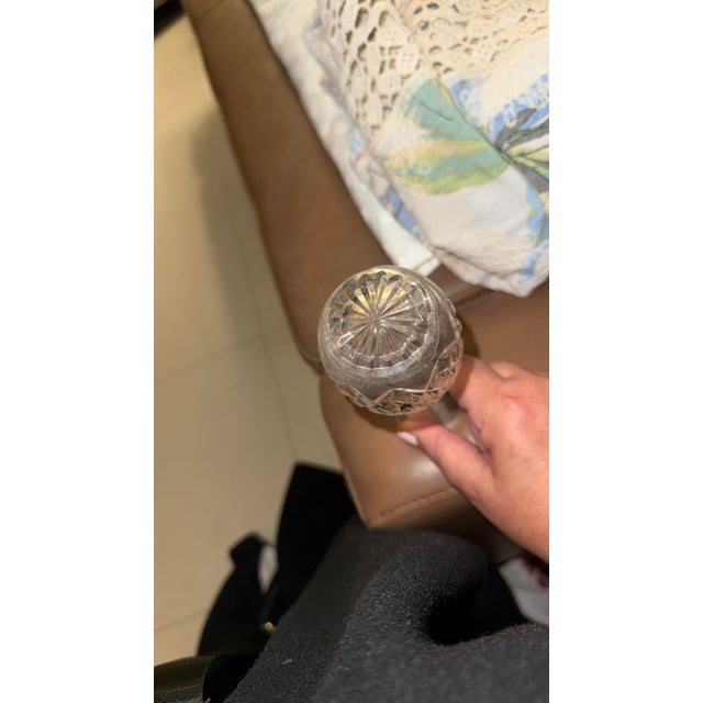 Traditional Vintage Royal Doulton Crystal Vase For Sale - Image 3 of 9