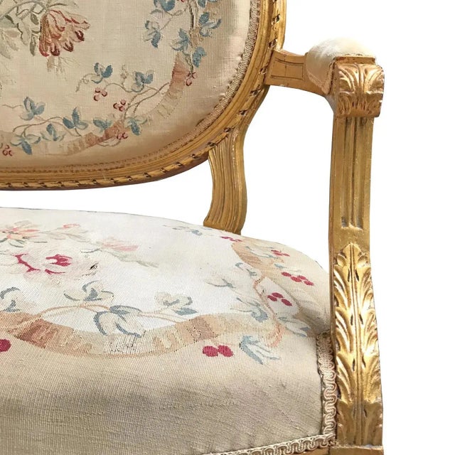 19th Century French Louis XVI Style Settee For Sale - Image 4 of 11