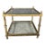 Late 20th Century Petite Metal and Glass Side Table With Paw Feet For Sale
