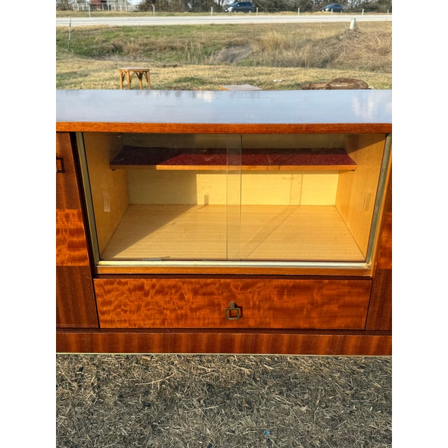 Wood 1940s French Art Deco Exotic Mahogany Sideboard or Credenzas For Sale - Image 7 of 12