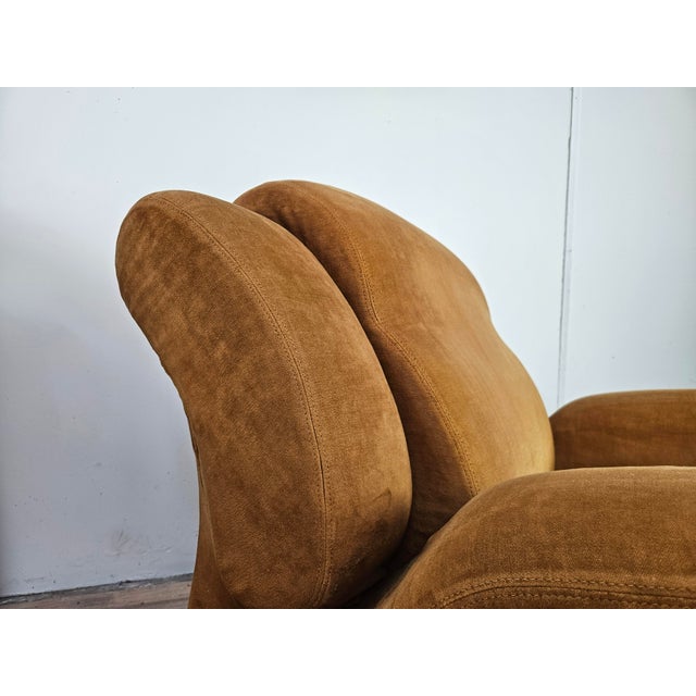 Textile Large Fabric Lounge Chairs, 1970, Set of 2 For Sale - Image 7 of 13