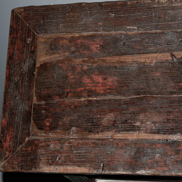 Antique Chinese Early 1900s Old Red Lacquer Altar Table For Sale - Image 12 of 12