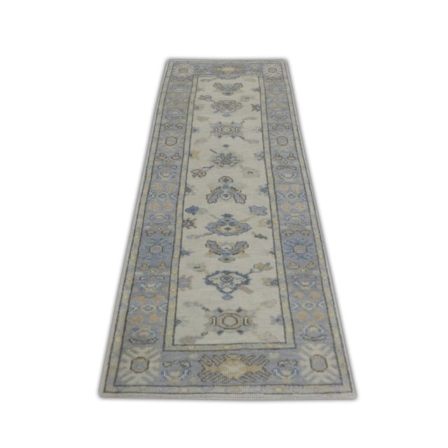 Early 21st Century Handmade Turkish Oushak Rug 2'6"x7'6" For Sale - Image 5 of 7