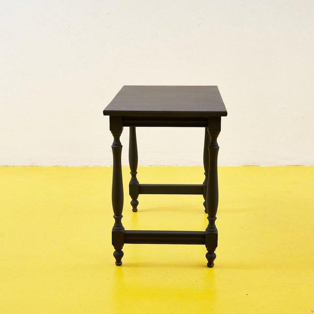 Vintage Black Wooden Table For Sale - Image 4 of 6