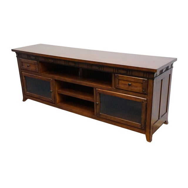 LEGENDS FURNITURE Sierra Collection Cherry Southwestern Rustic Americana Style 76" Media Console ZA-S1476 28.25" High 76"...