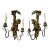 Opposing Pair of Polychrome Hand Carved Wood and Iron Monkey Wall Sconces C 1920 For Sale