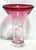 Vintage Sergio Pagnin Chalet Art Glass Cranberry Vase, Original Sticker For Sale - Image 4 of 9