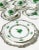 Chinese Bouquet Apponyi Green Porcelain Coffee Set with Silver from Herend Hungary, Set of 28 For Sale - Image 4 of 10