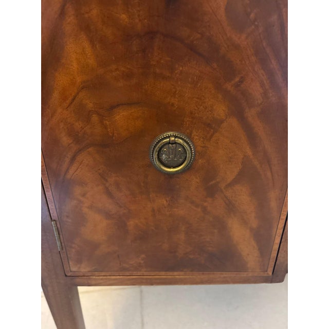 Antique Edwardian Flame Mahogany Bow Front Sideboard, 1900 For Sale - Image 13 of 16
