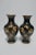 Chinese Black and Green Cloisonné́ and Brass Flower Vases - a Pair For Sale - Image 9 of 13