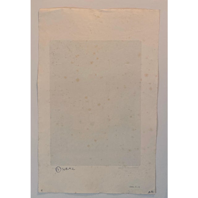 Late 20th Century Dora Szampanier, Etching of destroyed synagogue - Lubomil, Ukraine For Sale - Image 5 of 6