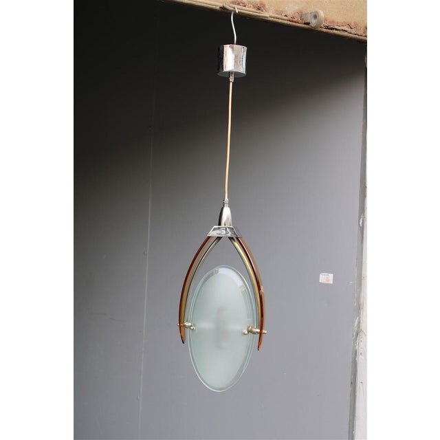 Minimalist Orange Pendant from Fontana Arte, 1960s For Sale - Image 12 of 12