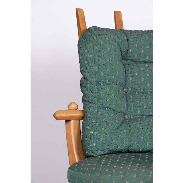 Large French Lounge Chair in Oak by Guillerme et Chambron for Votre Maison, 1960s For Sale - Image 16 of 18