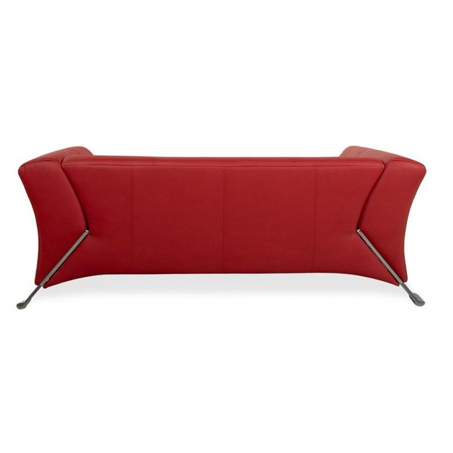 322 2-Seater Sofa in Red Gavin 107 Vegan Leather from Rolf Benz For Sale - Image 9 of 11