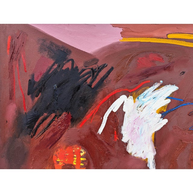 Peter Healy "Dropping a Lit Match" Contemporary Warm Toned Abstract Expressionist Painting, 2024 For Sale - Image 4 of 10