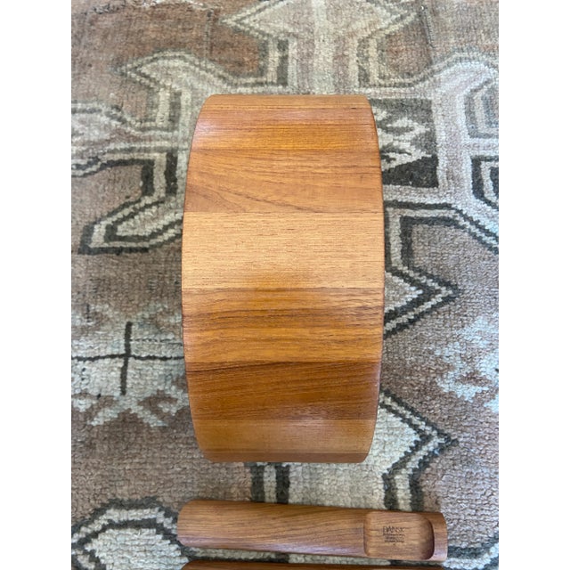 1980s Vintage Dansk Salad Bowl & Server Set For Sale - Image 5 of 10