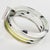 Emilio Pucci Stacked Silvered Spacer Bracelet Bangle with Lucite and Silk For Sale - Image 10 of 13