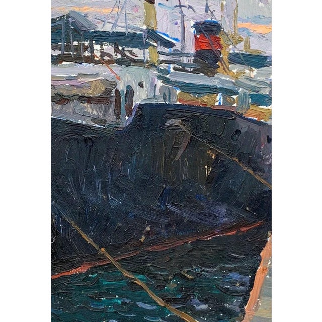 Original Seascape Oil Painting, Ukrainian Artist, 1967 48-34 For Sale - Image 4 of 6