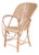 Vintage Armchair with Wooven Seat and Backrest, 1950s For Sale
